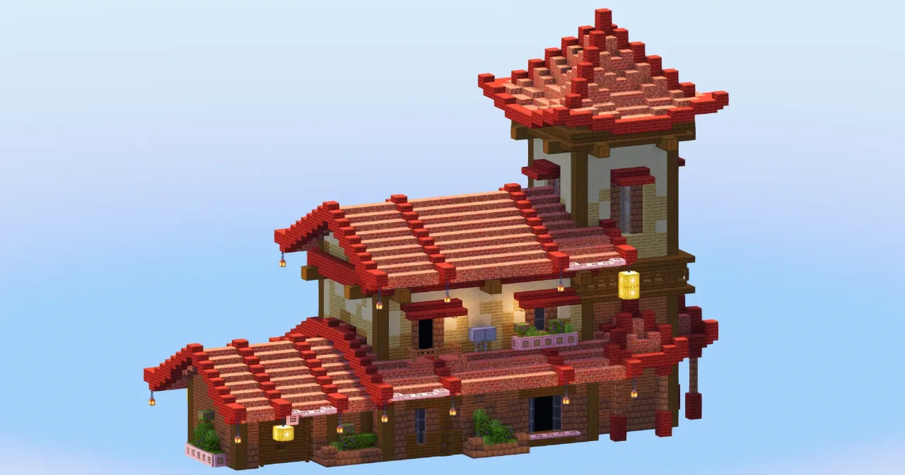 Red Japanese House 2 — Minecraft Build by LeonisBuilds