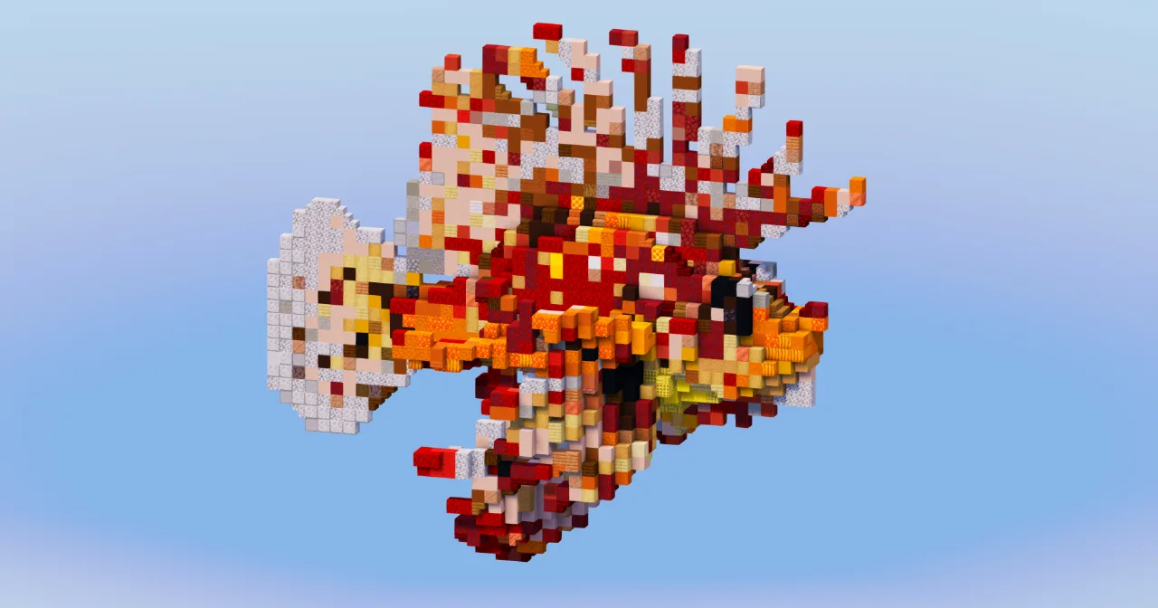 Lionfish Animal — Minecraft Build by LeonisBuilds