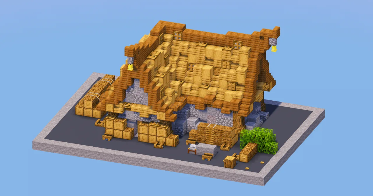 Oak Medieval Lumberjack House — Minecraft Build by LeonisBuilds