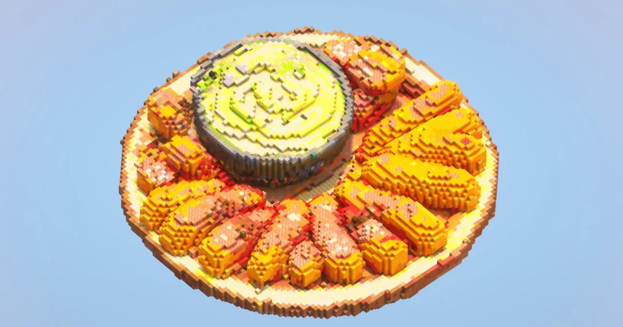 Plate of Food — Minecraft Build by LeonisBuilds