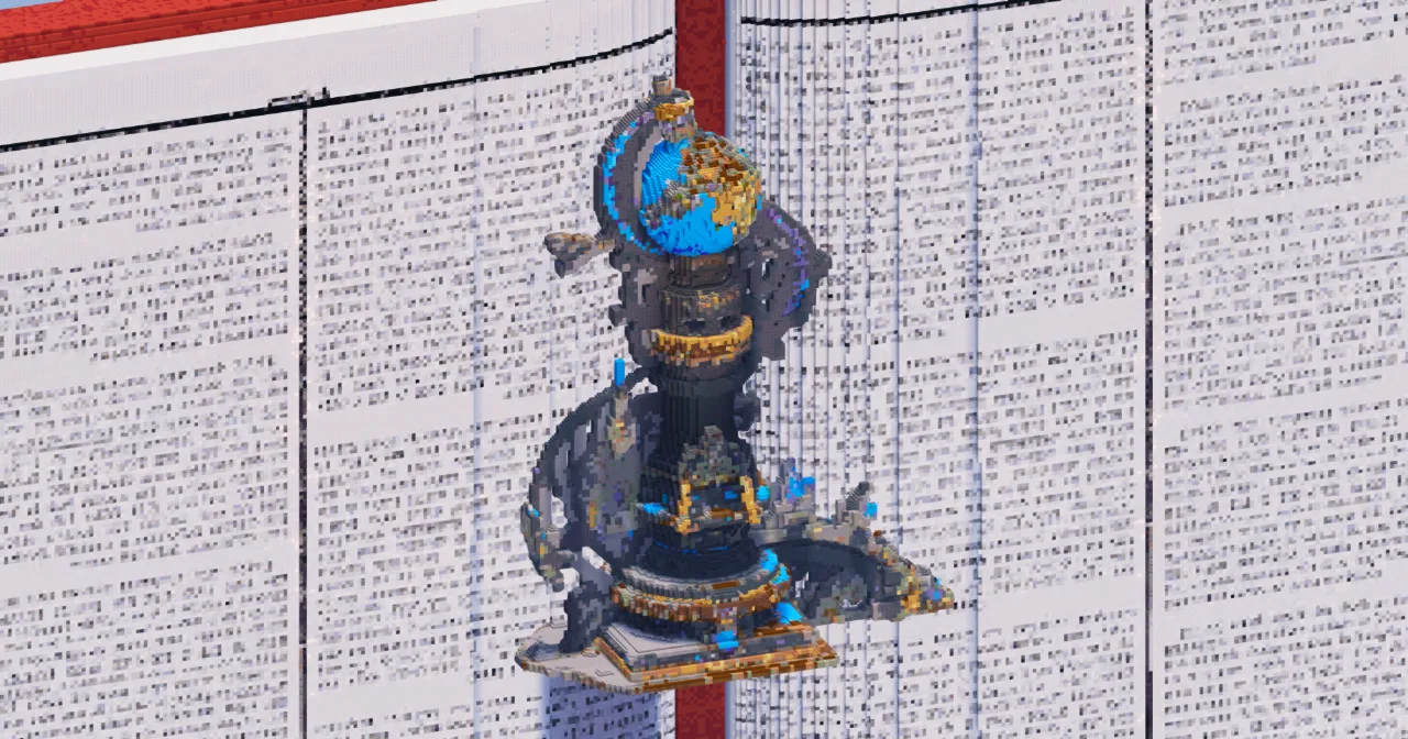 Ornate Blue Globe Pedestal — Minecraft Build by TheBibleOfBuilding