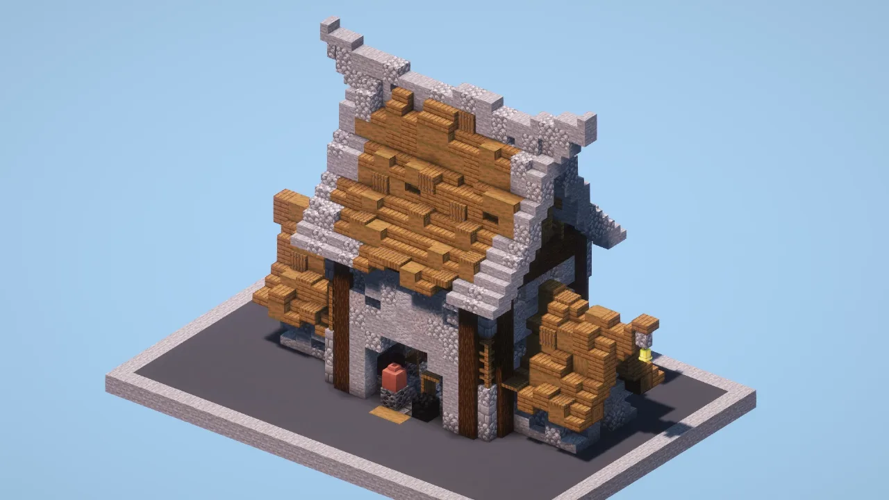 Medieval Blacksmith House — Minecraft Build by LeonisBuilds