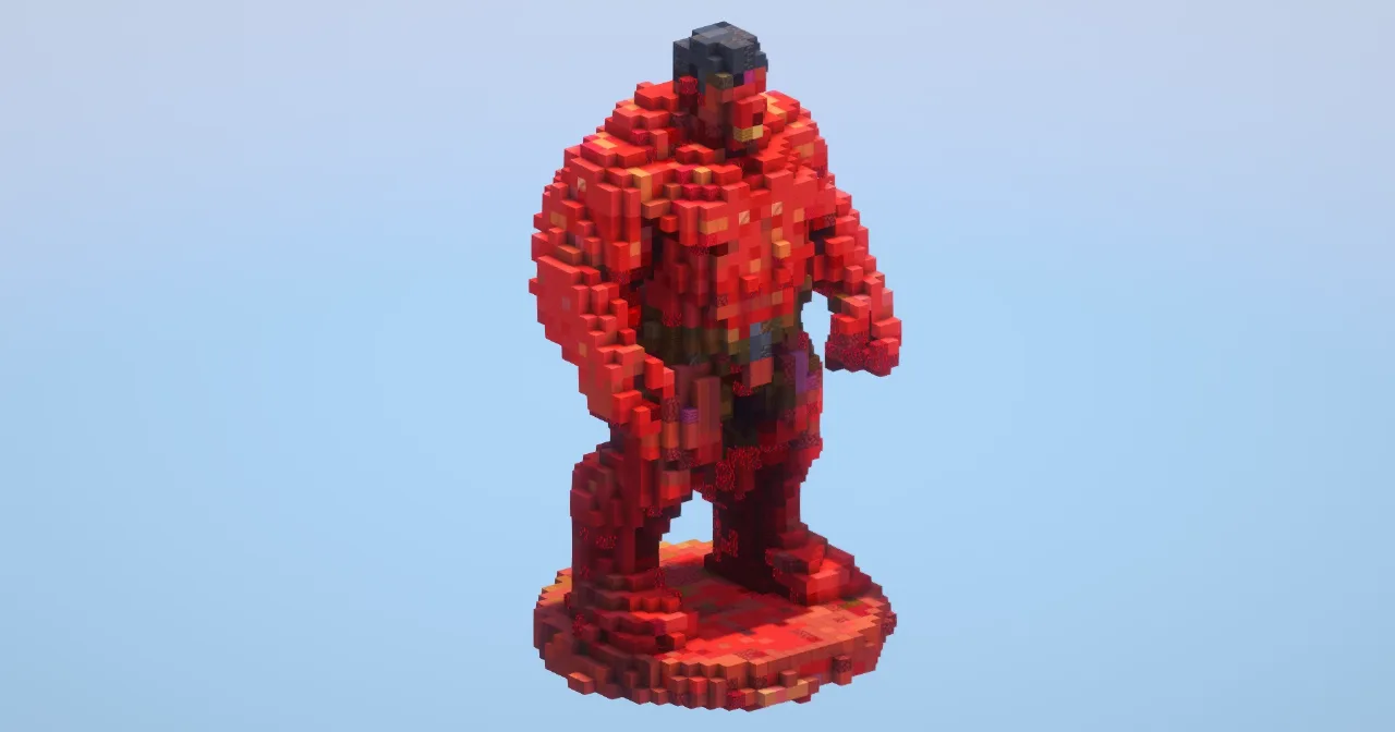 Red Hulk statue‎ — Minecraft Build by LeonisBuilds