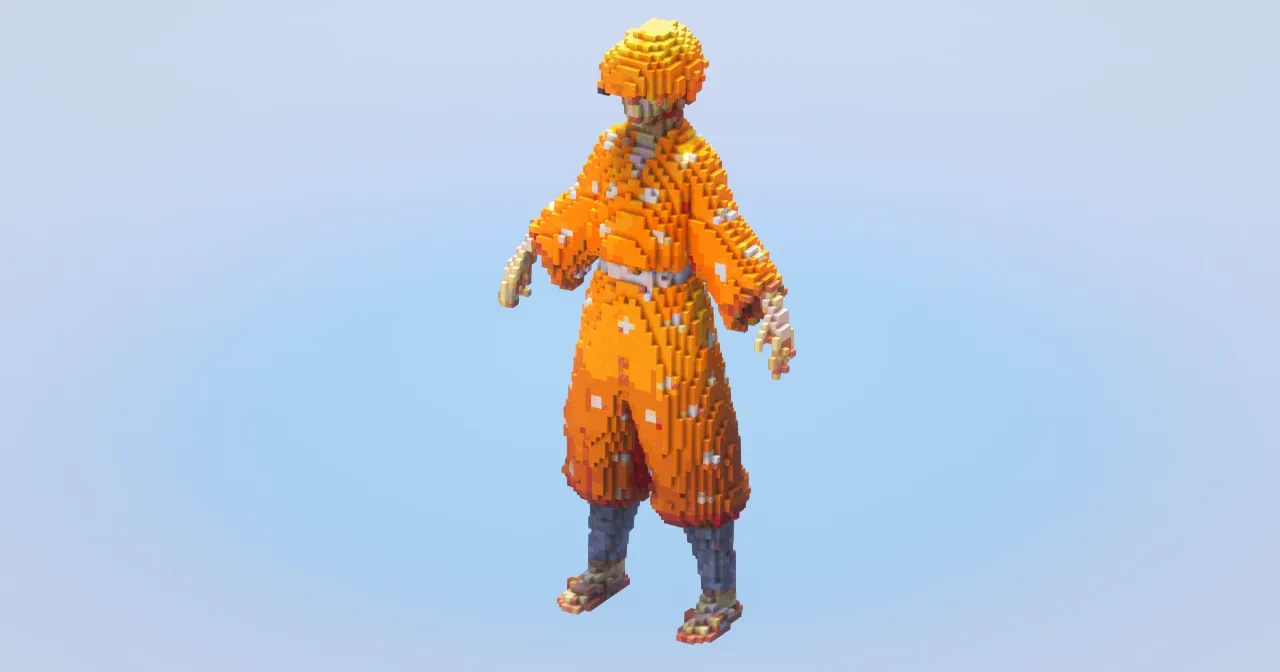 Zenitsu Agatsuma‎ — Minecraft Build by LeonisBuilds