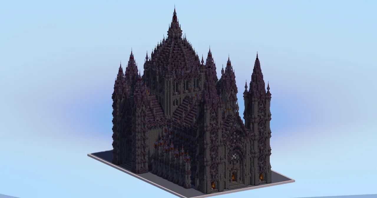 Gothic Cathedral v2 Blackstone — Minecraft Build by LeonisBuilds