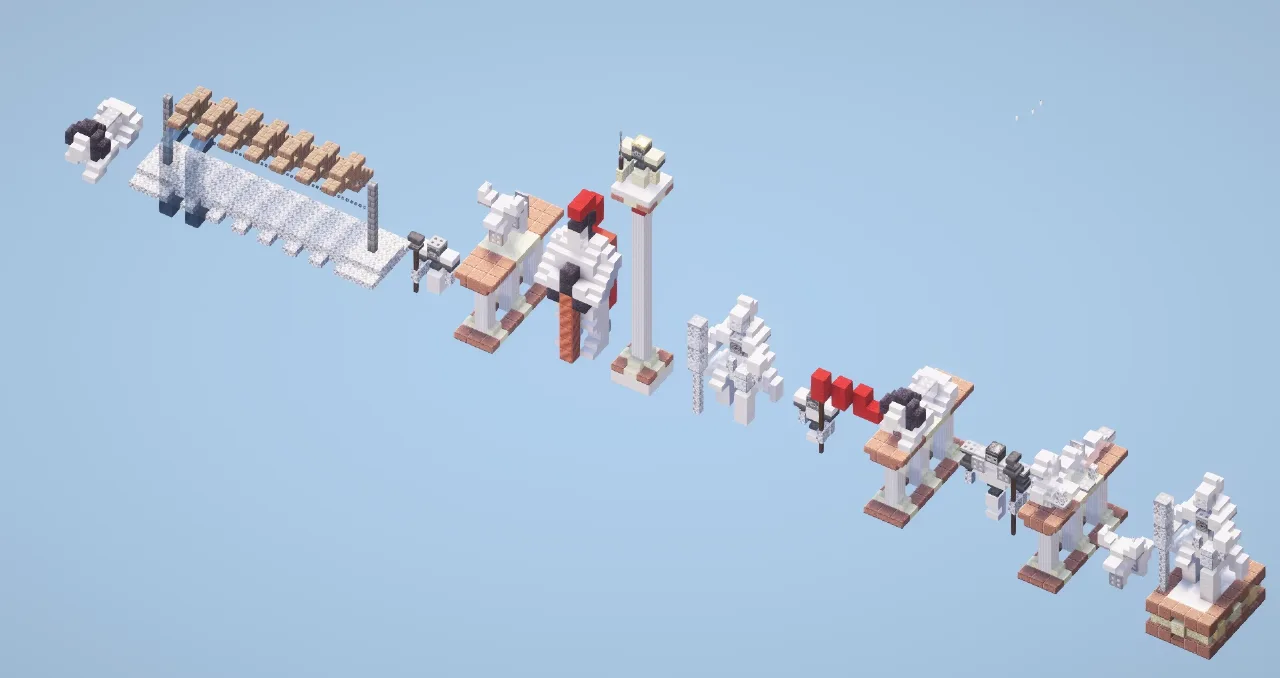 Quartz statues pack — Minecraft Build by LeonisBuilds
