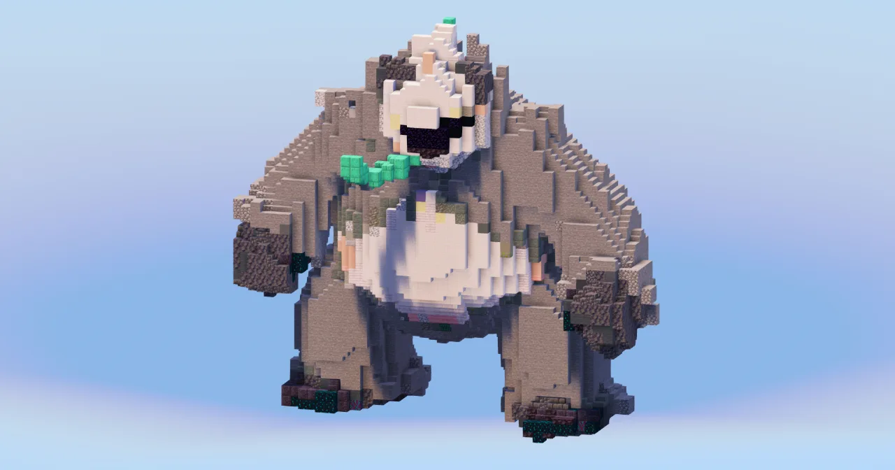 Pangoro from Pokemon — Minecraft Build by LeonisBuilds