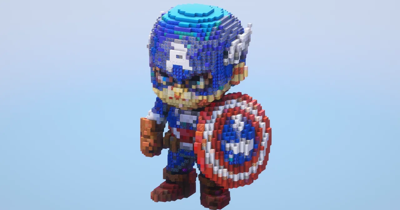 Captain America — Minecraft Build by LeonisBuilds