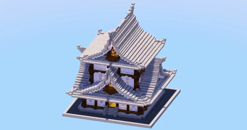 Japanese Temple Gray Version — Minecraft Build by LeonisBuilds