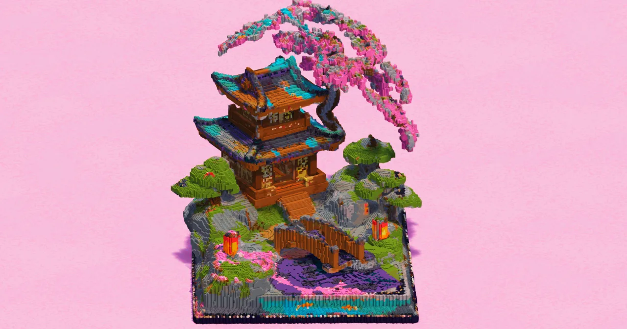 Pagoda Koi Pond Diorama — Minecraft Build by EasternRealms