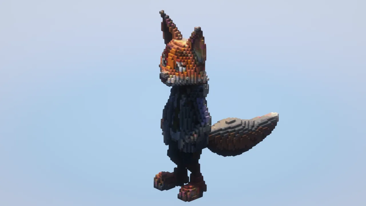 Nick Wilde from Zootopia — Minecraft Build by LeonisBuilds