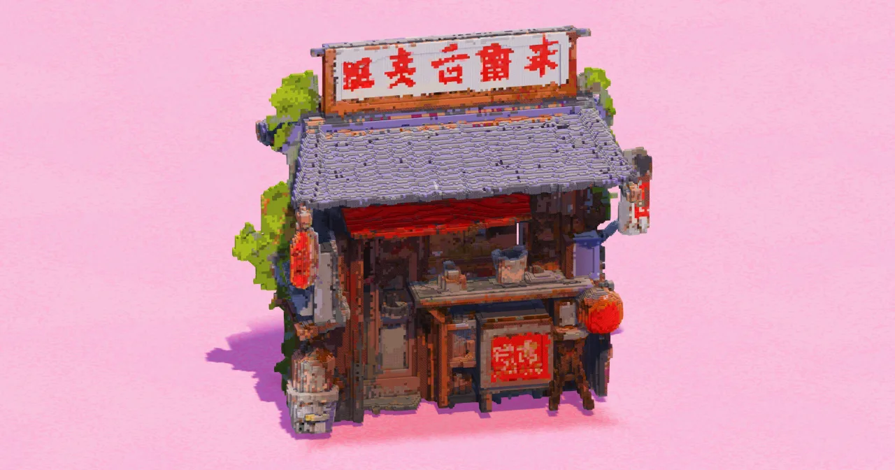 Japanese Street Kiosk — Minecraft Build by EasternRealms