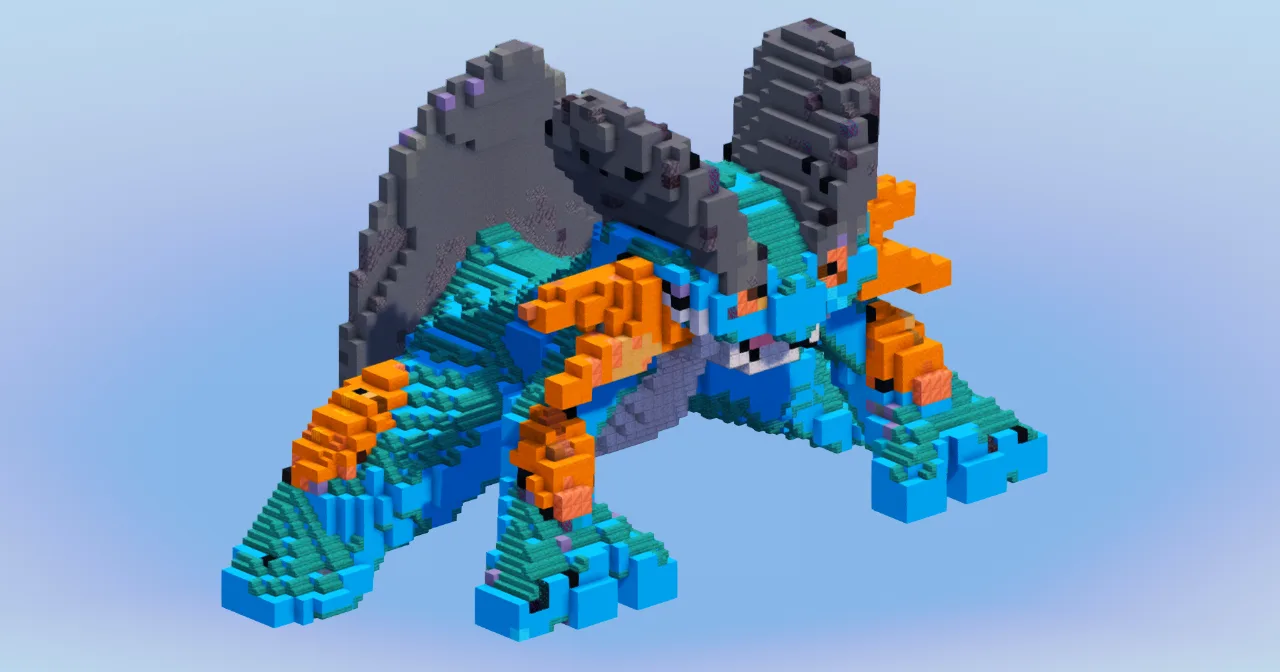 Swampert from Pokemon — Minecraft Build by LeonisBuilds