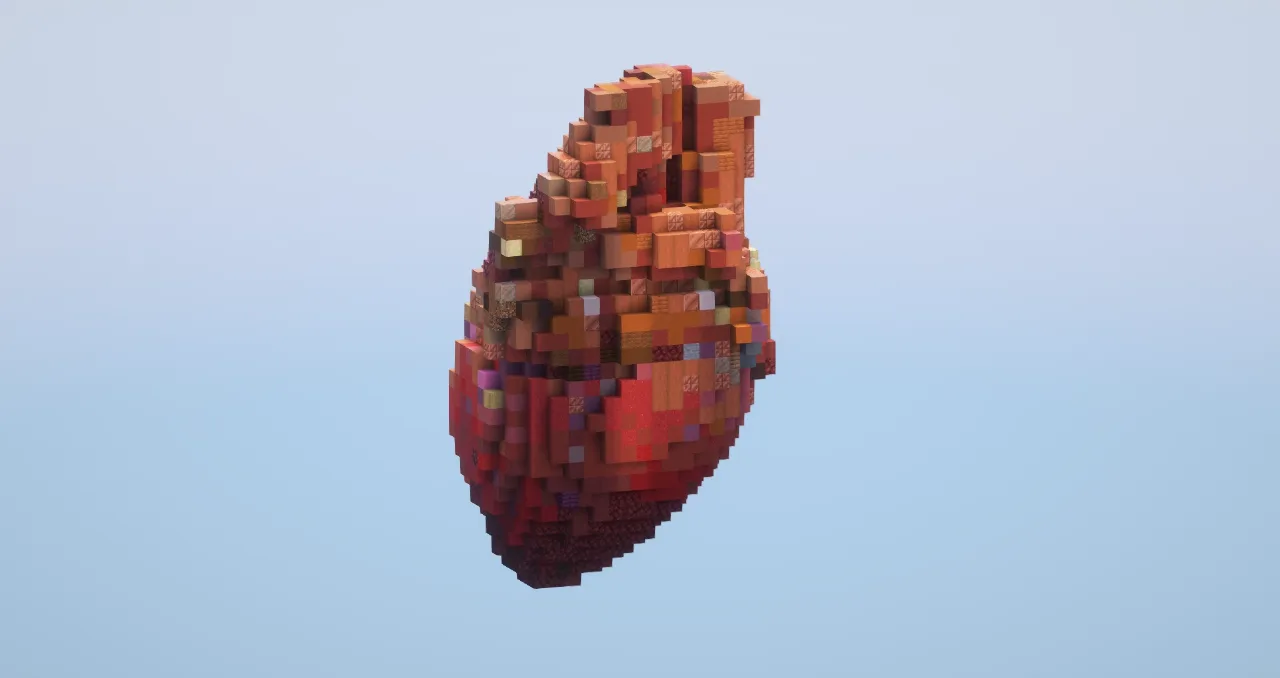 Human heart small — Minecraft Build by LeonisBuilds
