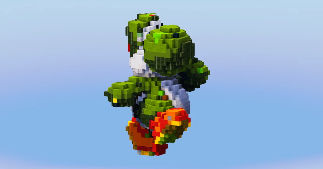 Yoshi from Super Mario — Minecraft Build by LeonisBuilds