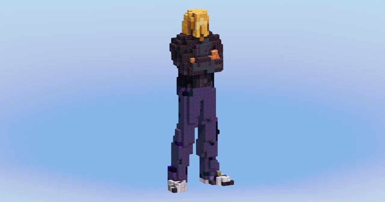 King from One Punch Man — Minecraft Build by LeonisBuilds