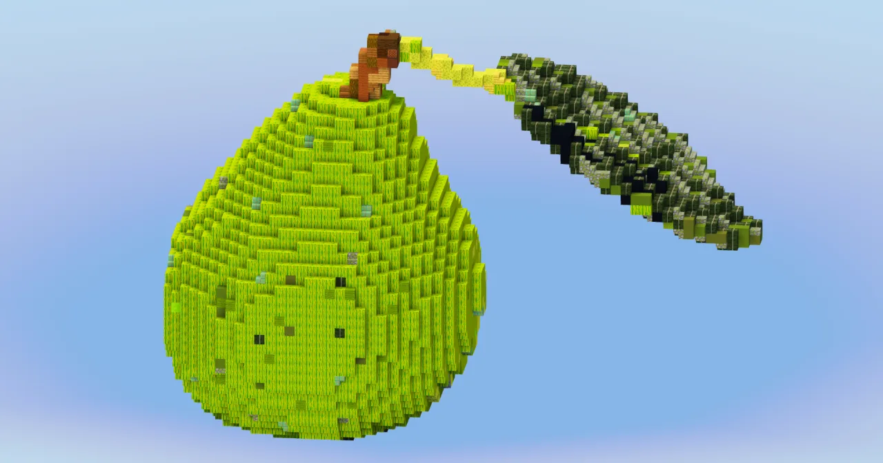 Pear Fruit — Minecraft Build by LeonisBuilds