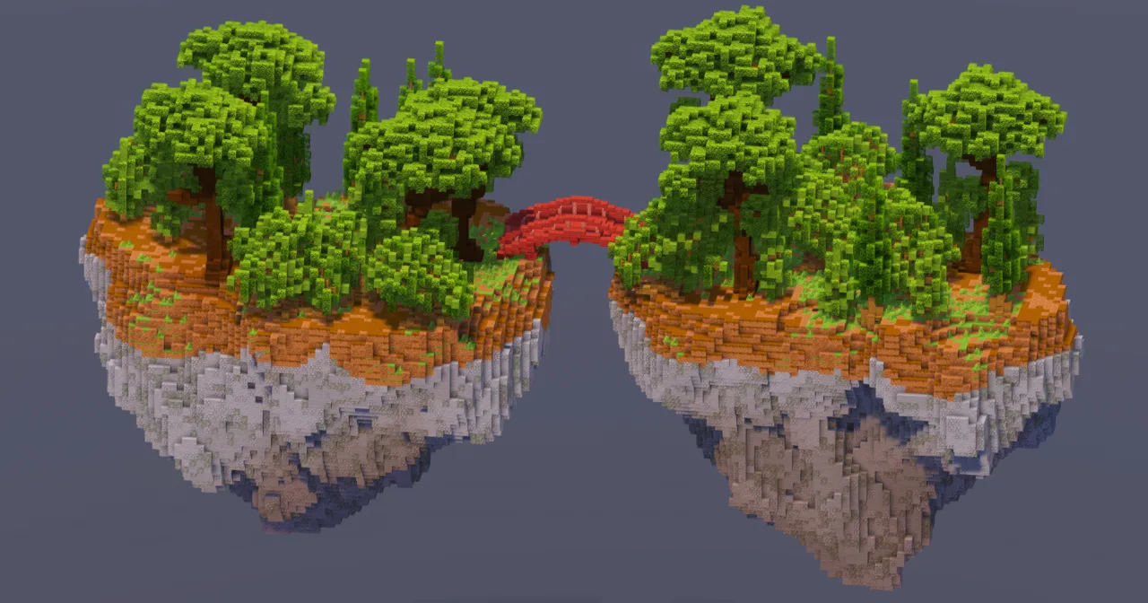 Floating Island Japanese Bridge — Minecraft Build by MellowHat