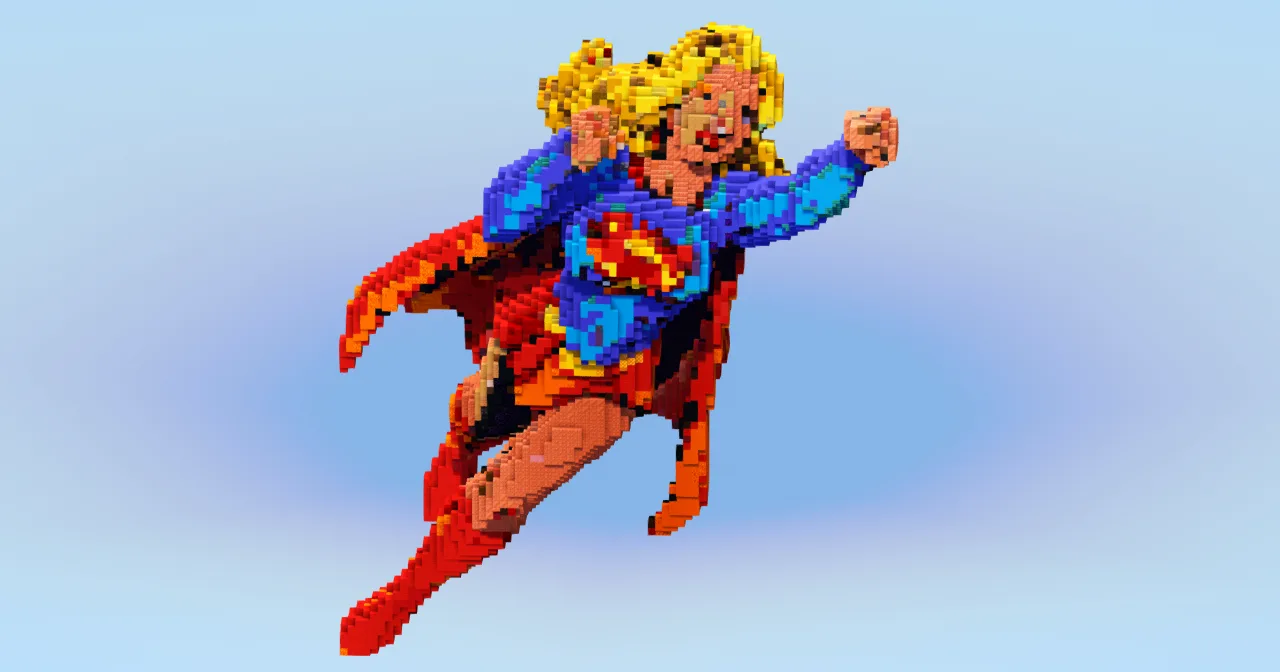 Supergirl from DC Comics — Minecraft Build by LeonisBuilds