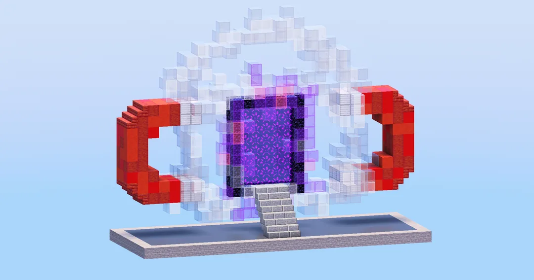Magnet Shaped Nether Portal — Minecraft Build by LeonisBuilds