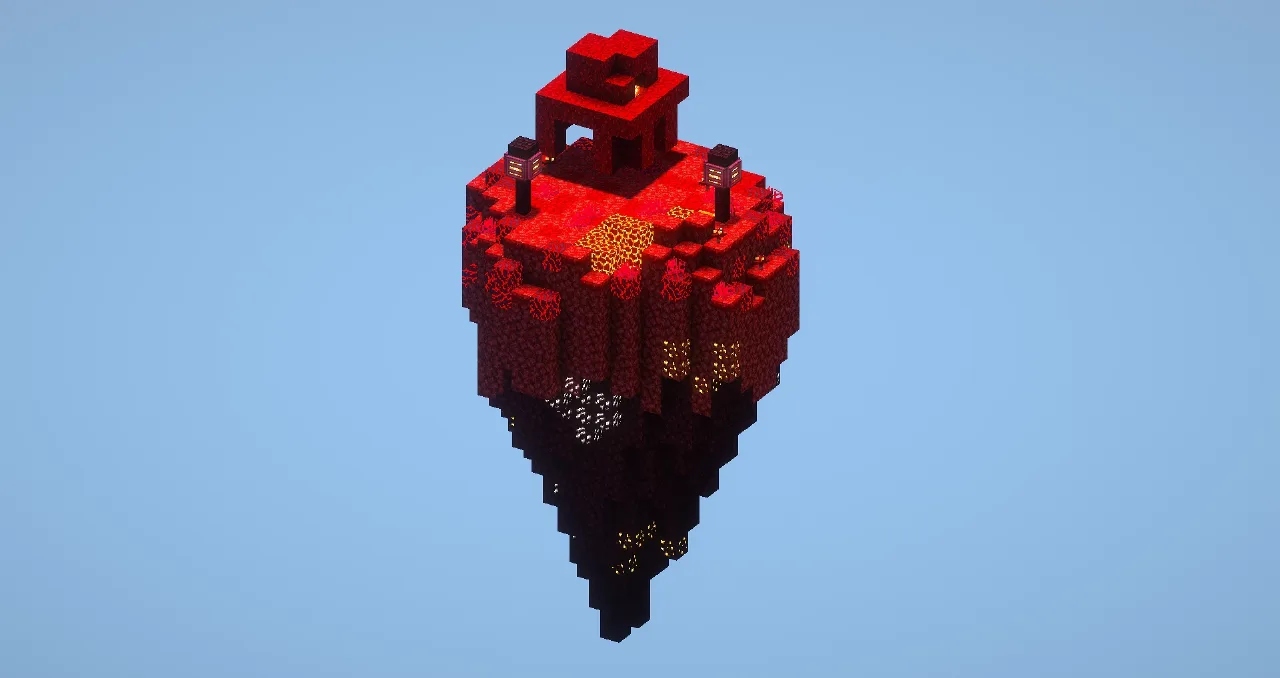 Flying Nether Island — Minecraft Build by LeonisBuilds