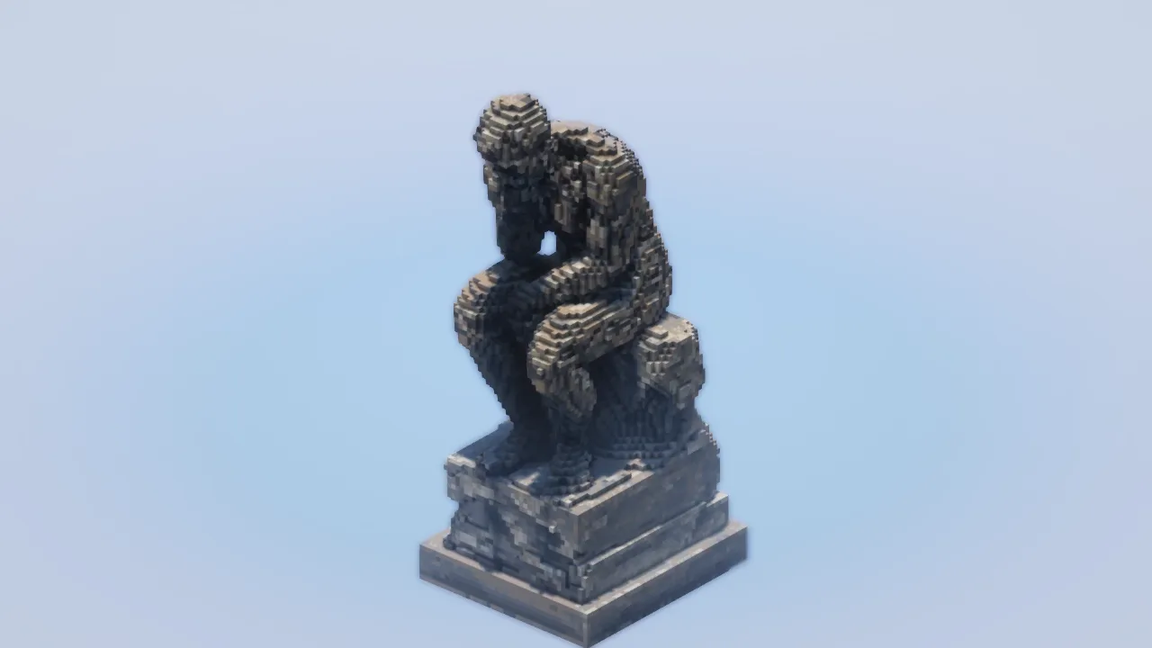 The Thinker — Minecraft Build by LeonisBuilds
