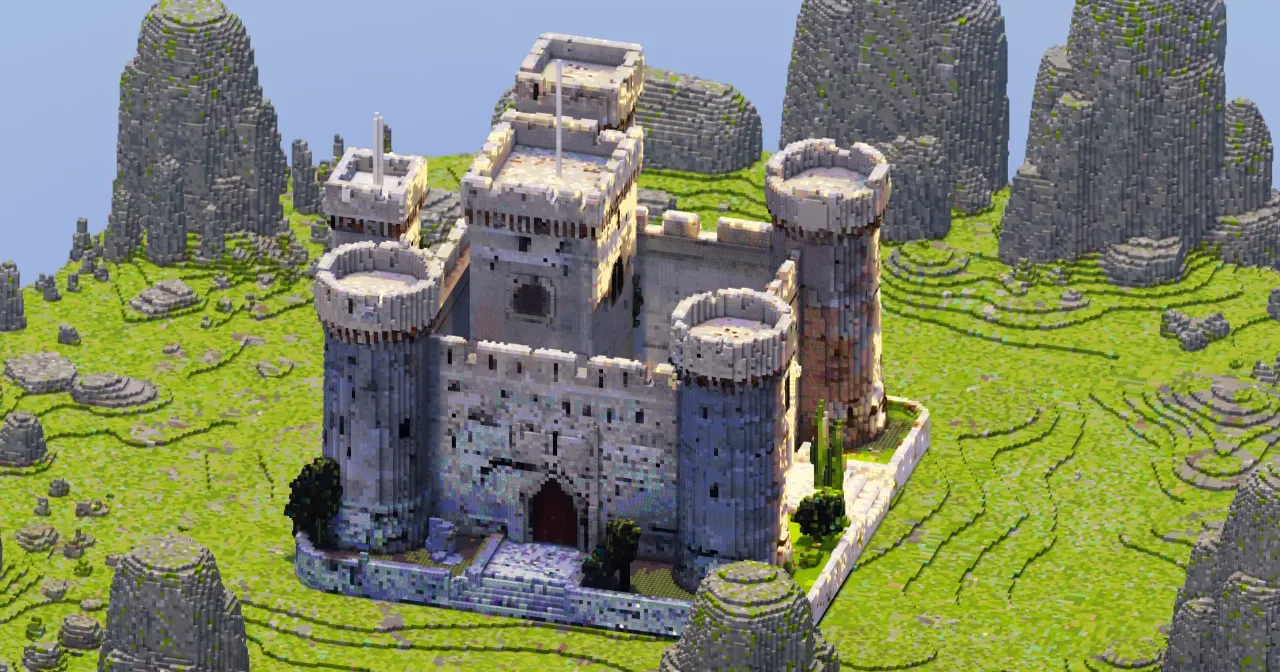 Stone Medieval Castle — Minecraft Build by StrongholdStudios