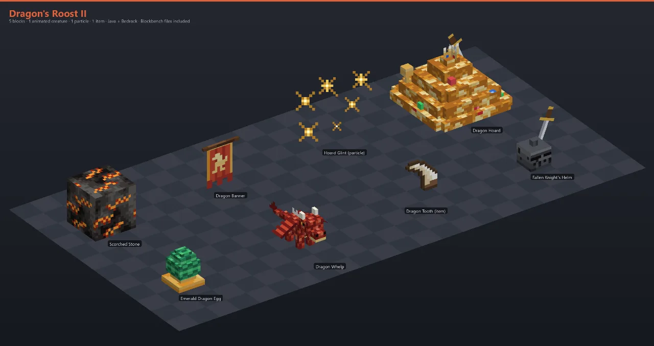 Dragon's Roost II Asset Download [Java + Bedrock + Blockbench] — Minecraft Resource Pack by ScorpionTeam