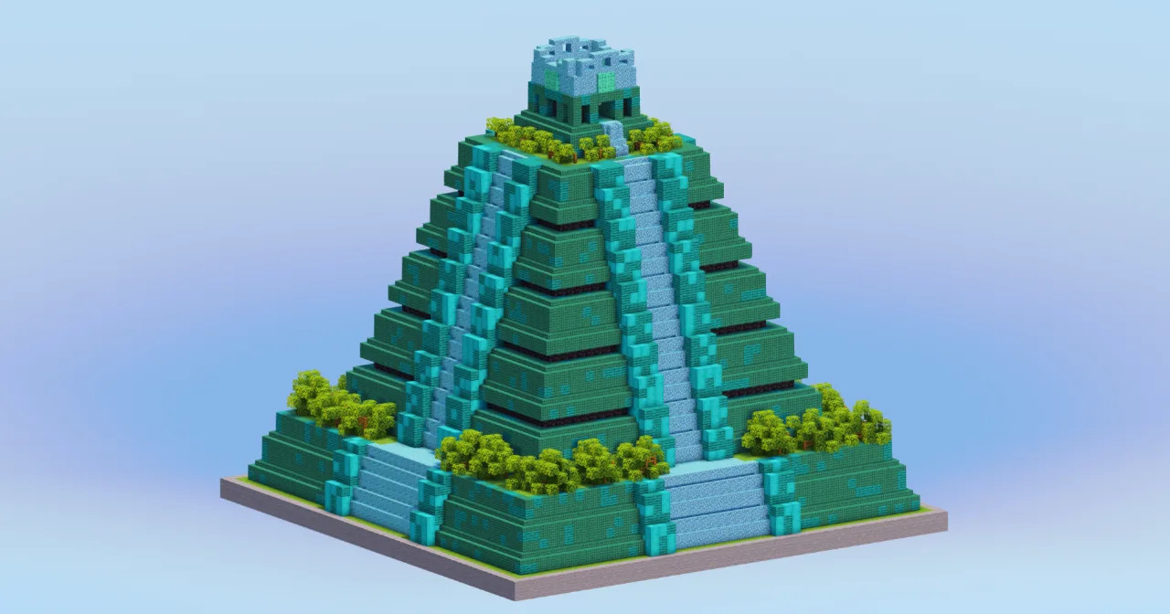 Mayan Temple Dark Prismarine — Minecraft Build by LeonisBuilds
