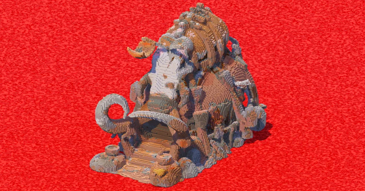 Mammoth Skull Hut — Minecraft Build by ImpossibleBuilds