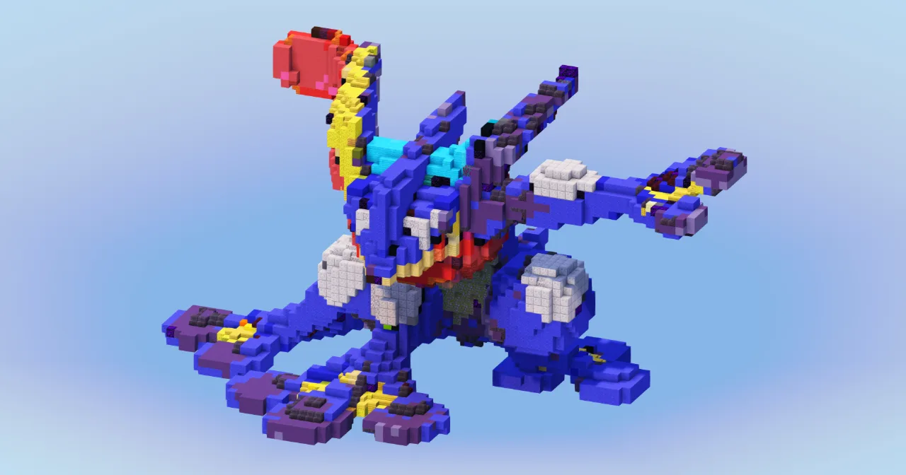 Greninja from Pokemon — Minecraft Build by LeonisBuilds