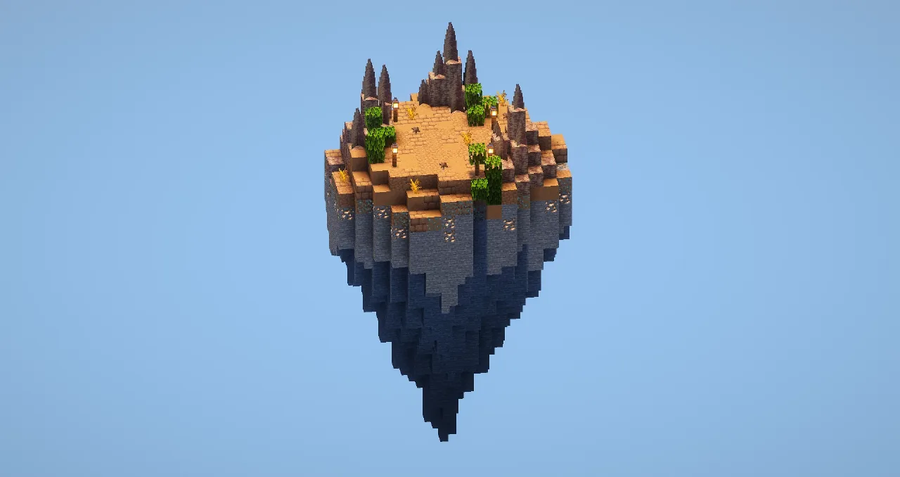 Flying Mud Island — Minecraft Build by LeonisBuilds