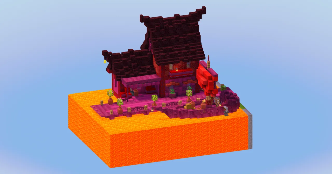 Nether House on a Dock — Minecraft Build by LeonisBuilds