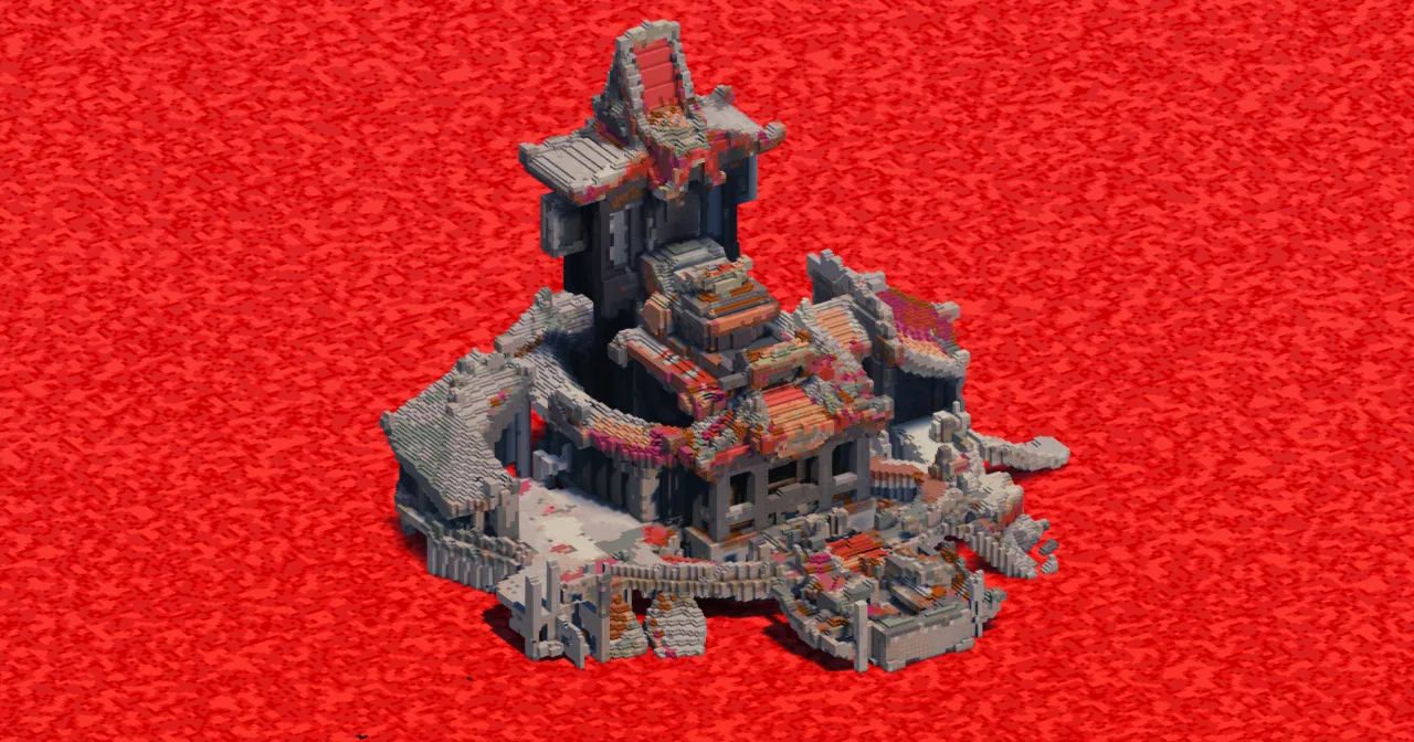 Asian Red Roof Town — Minecraft Build by ImpossibleBuilds