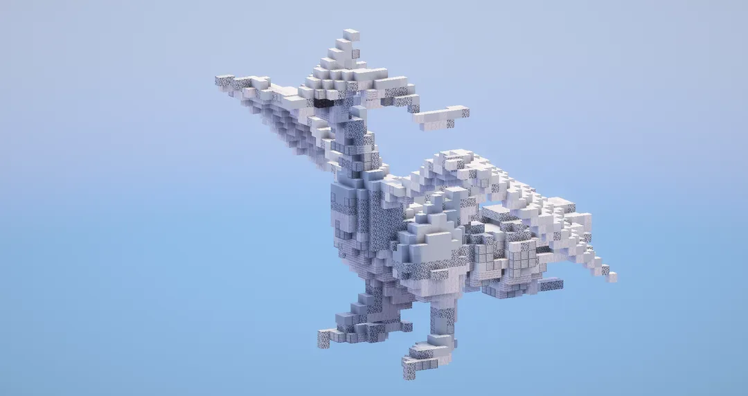 Reshiram from Pokemon — Minecraft Build by LeonisBuilds
