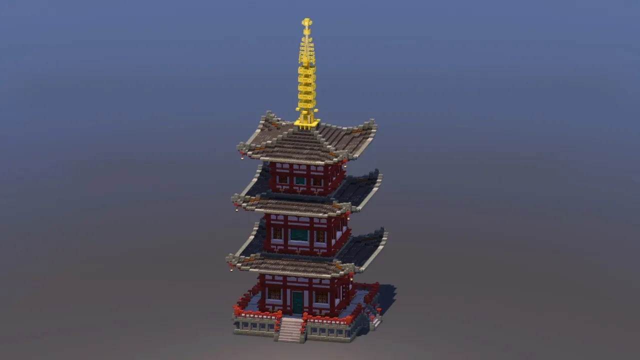 Medium Japanese Pagoda — Minecraft Build by MellowHat