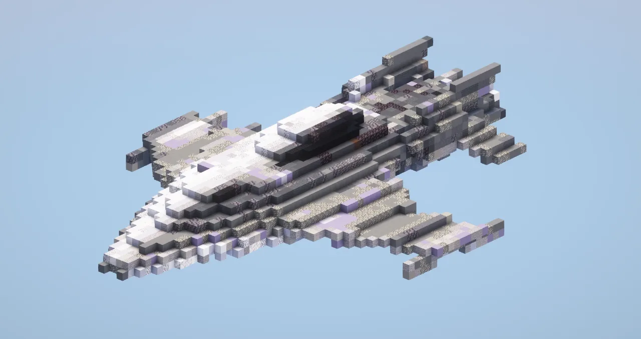 Gray Starship — Minecraft Build by LeonisBuilds