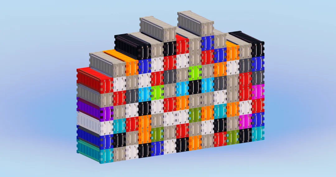 Containers Pile 2 — Minecraft Build by LeonisBuilds