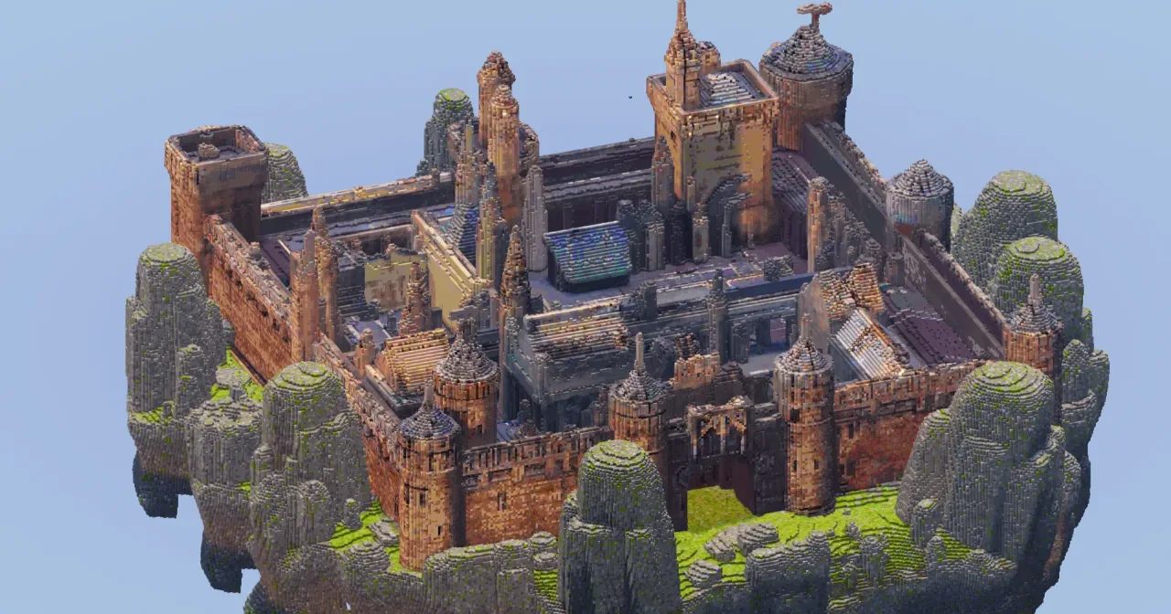 Square Minecraft Castle — Minecraft Build by StrongholdStudios