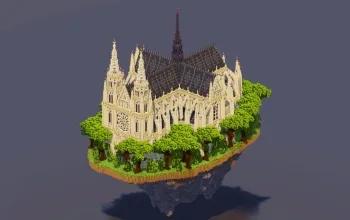 Floating Island Gothic Cathedral — Minecraft Build by MellowHat