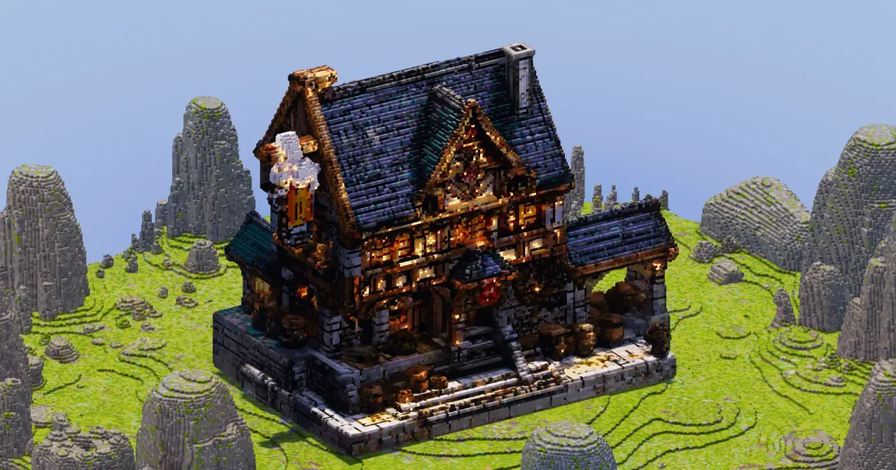 Medieval Tavern Beer — Minecraft Build by StrongholdStudios