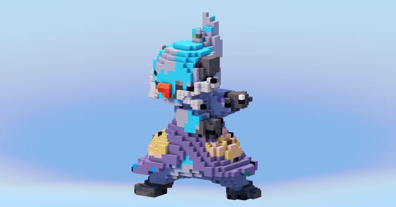 Dewott from Pokemon — Minecraft Build by LeonisBuilds