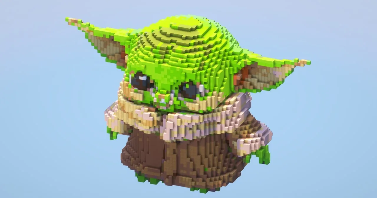 Baby yoda — Minecraft Build by LeonisBuilds