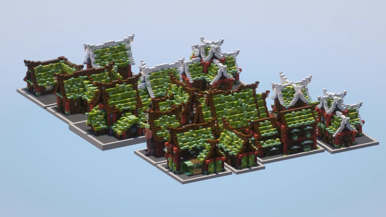 Christmas Medieval House Pack — Minecraft Build by LeonisBuilds