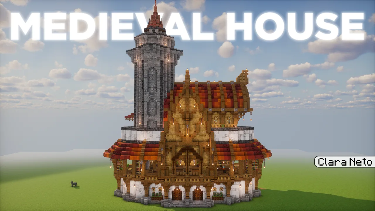 Medieval House - Medieval Library — Minecraft Build by claraneto