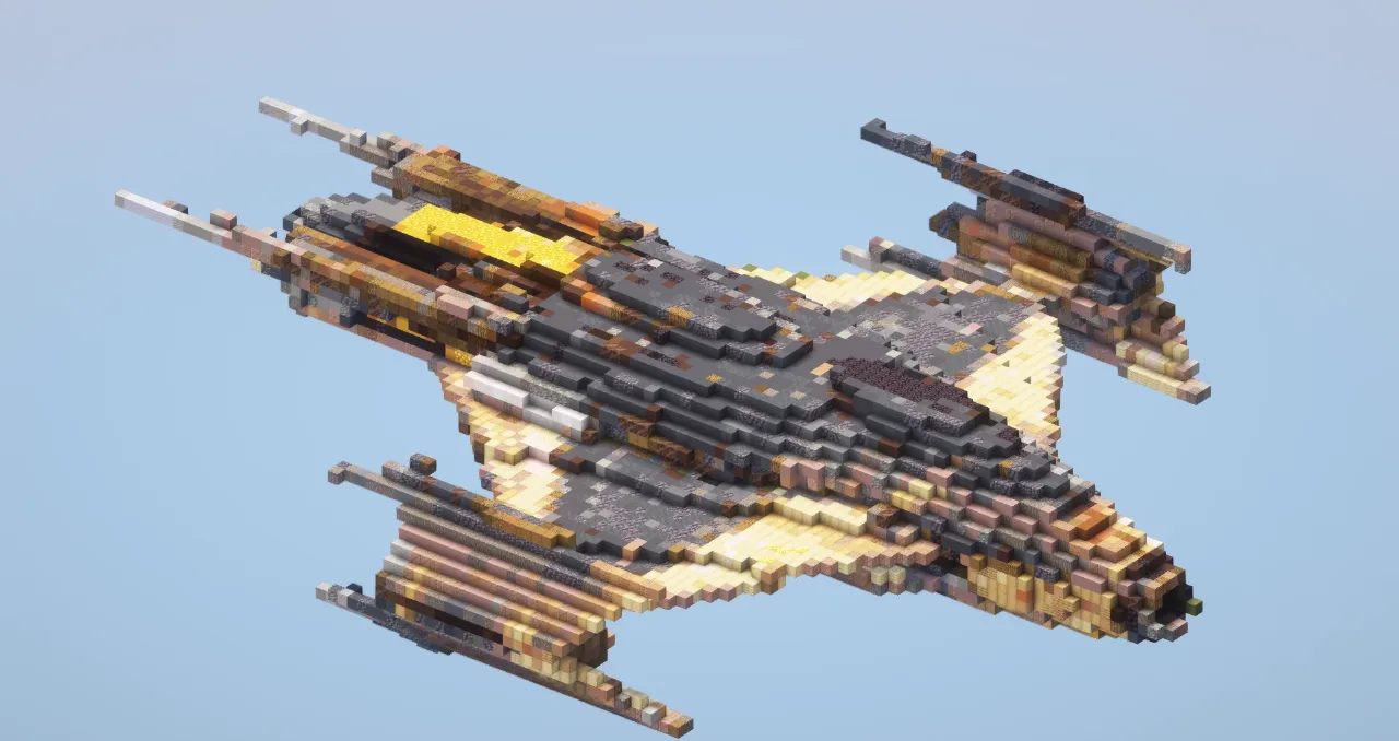 Yellow Starship — Minecraft Build by LeonisBuilds