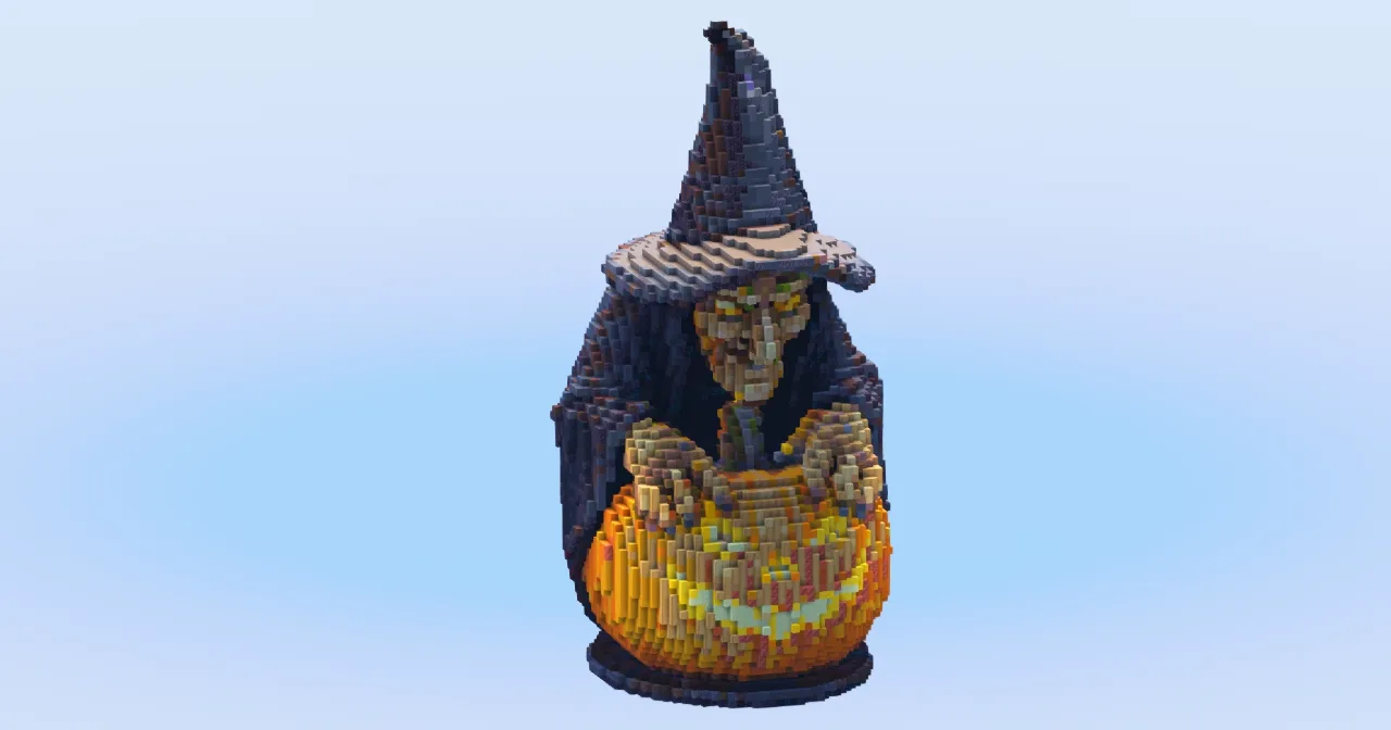 Scary Witch with Pumpkin — Minecraft Build by LeonisBuilds