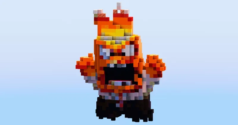 Anger from Disney Inside Out — Minecraft Build by LeonisBuilds