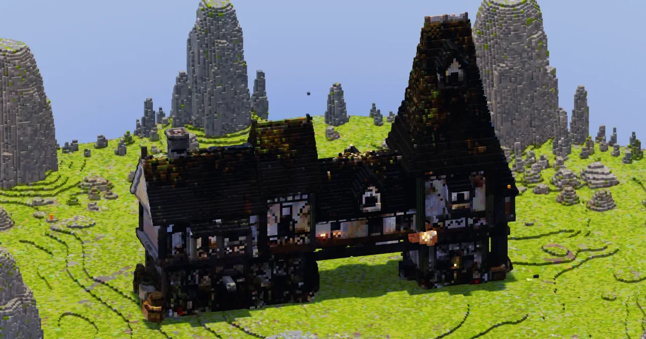 Black Medieval House — Minecraft Build by StrongholdStudios