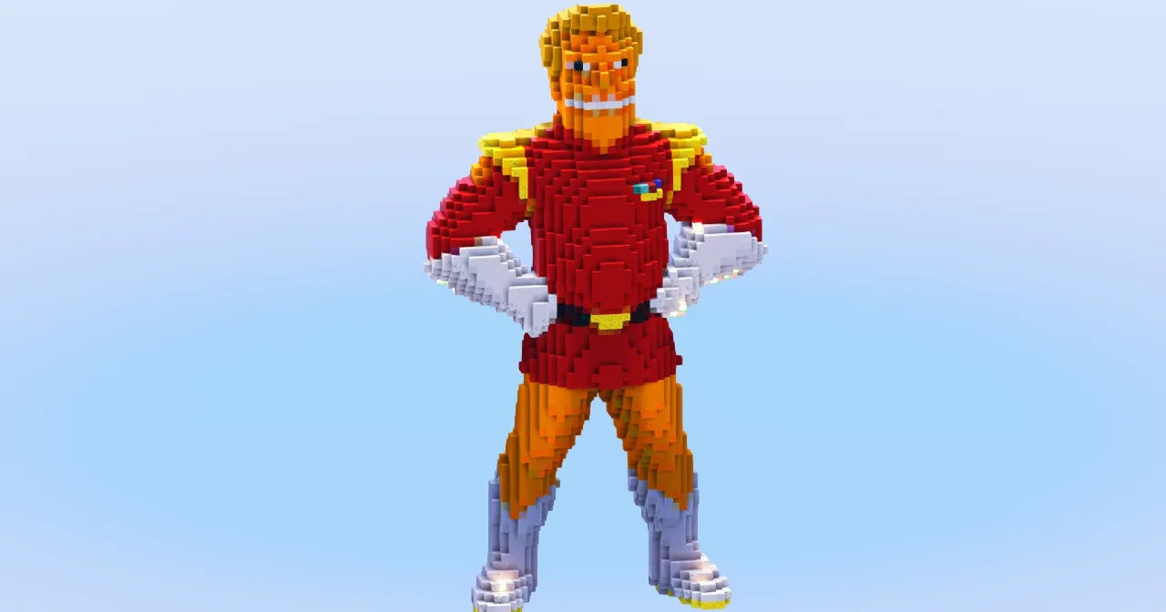 Zap Brannigan From Futurama — Minecraft Build by LeonisBuilds